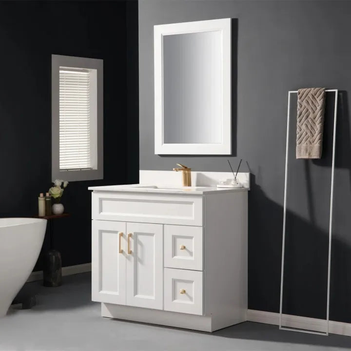 42" Hardwood Vanity Base With 2 Drawer