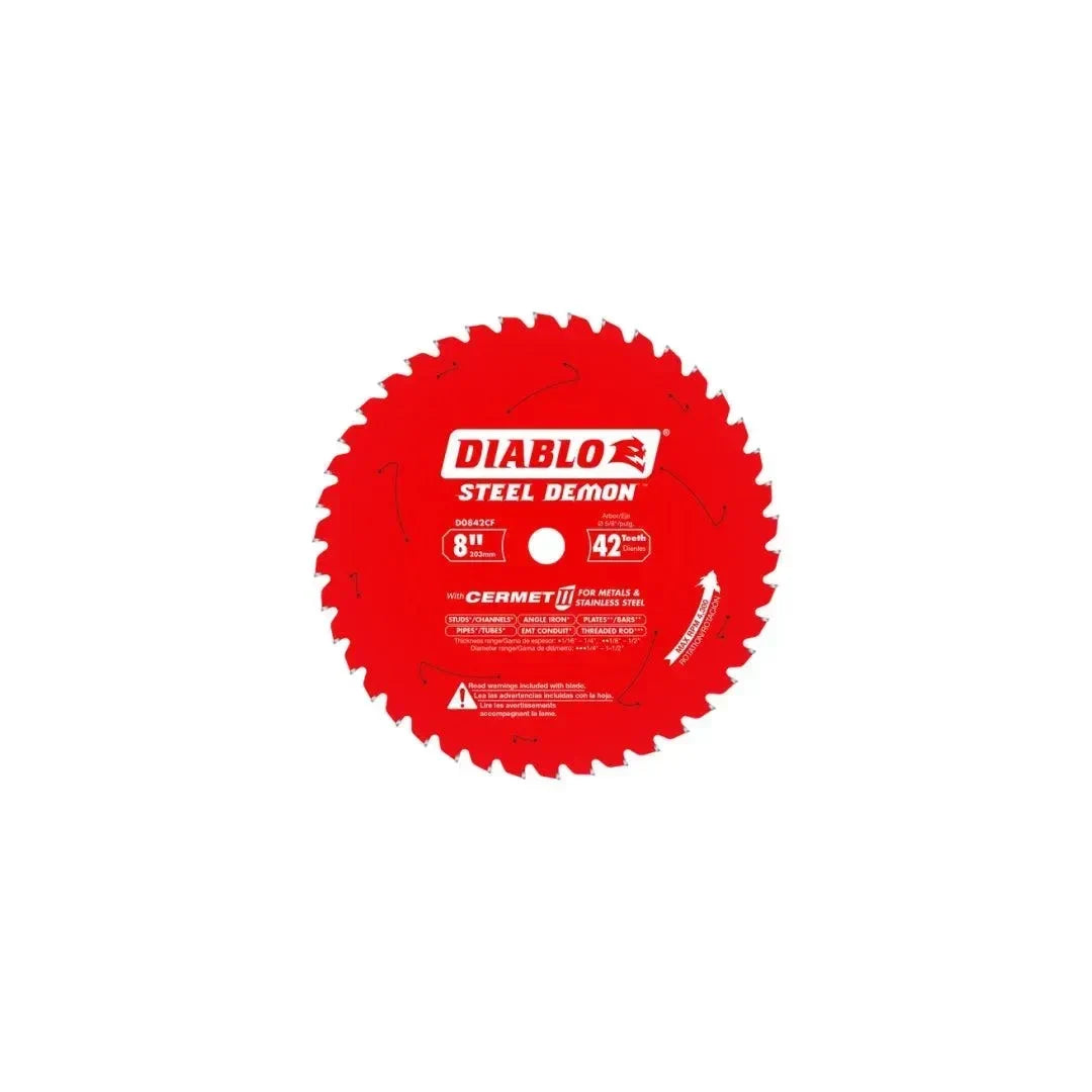 8 in. x 42 Tooth Steel Demon Cermet II Saw Blade for Metals and Stainless Steel