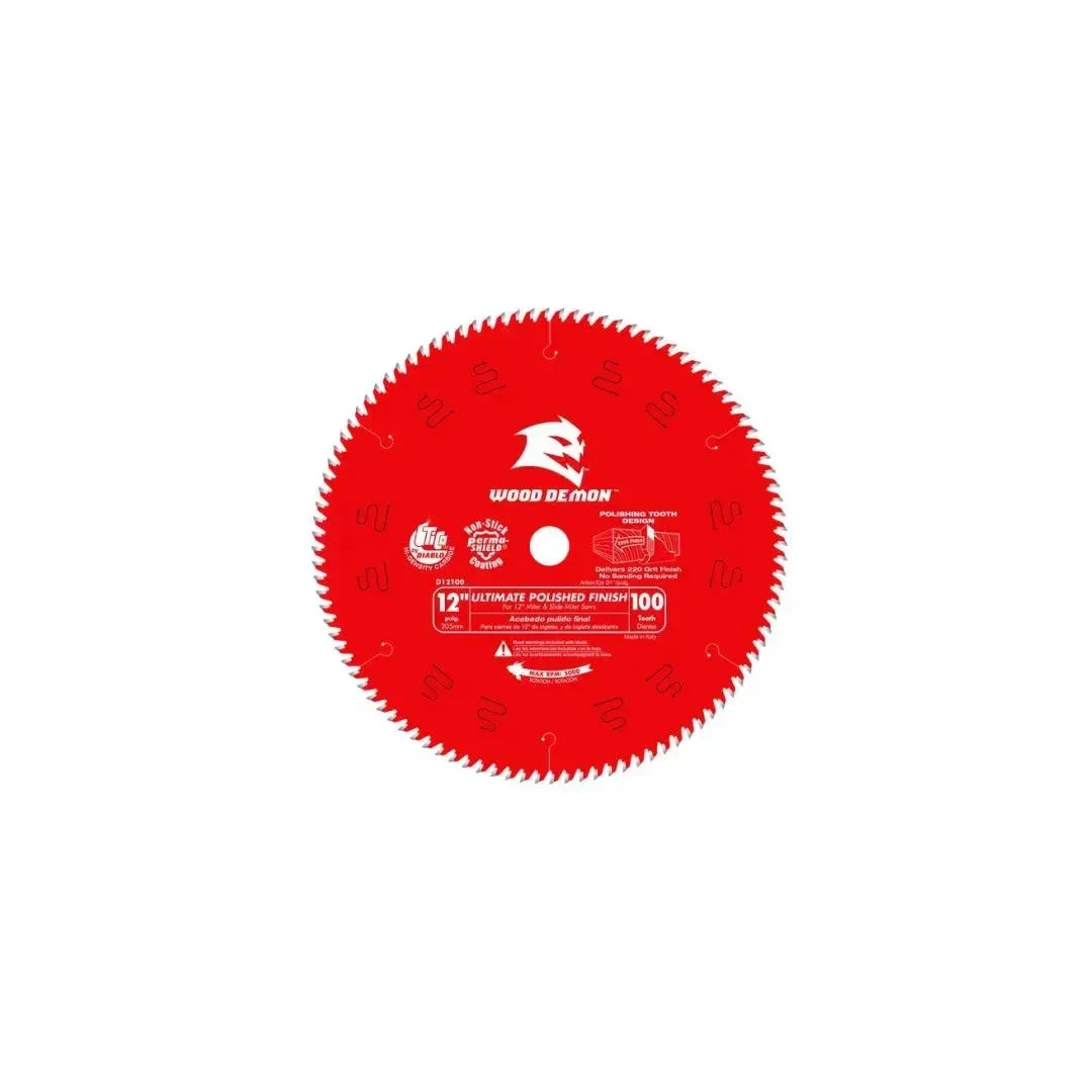 12 in. x 100 Tooth Ultimate Polished Finish Saw Blade