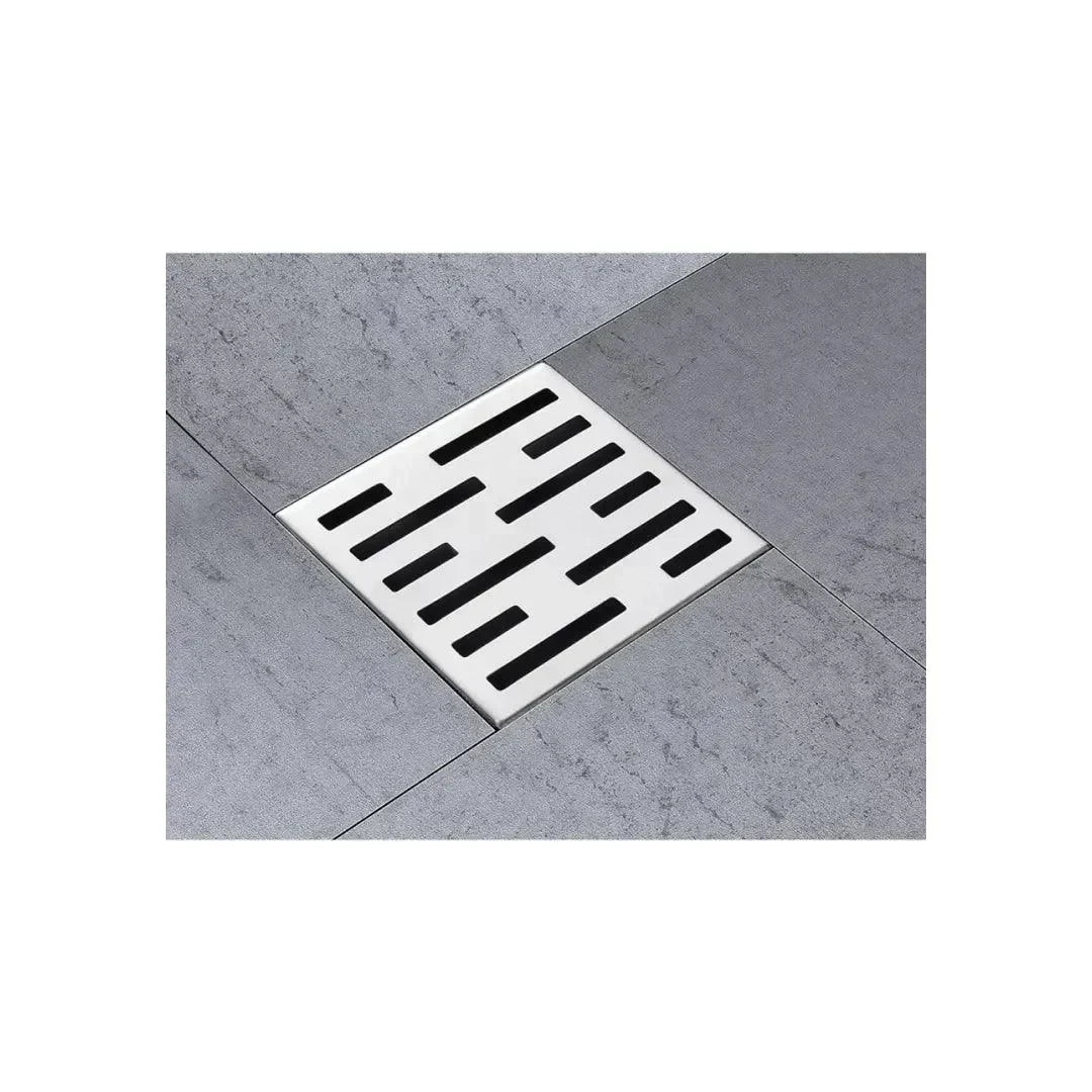 Eco Square Shower Drain Grill Grid 6" x 6" x 3-1/8" Brushed SS - 188117