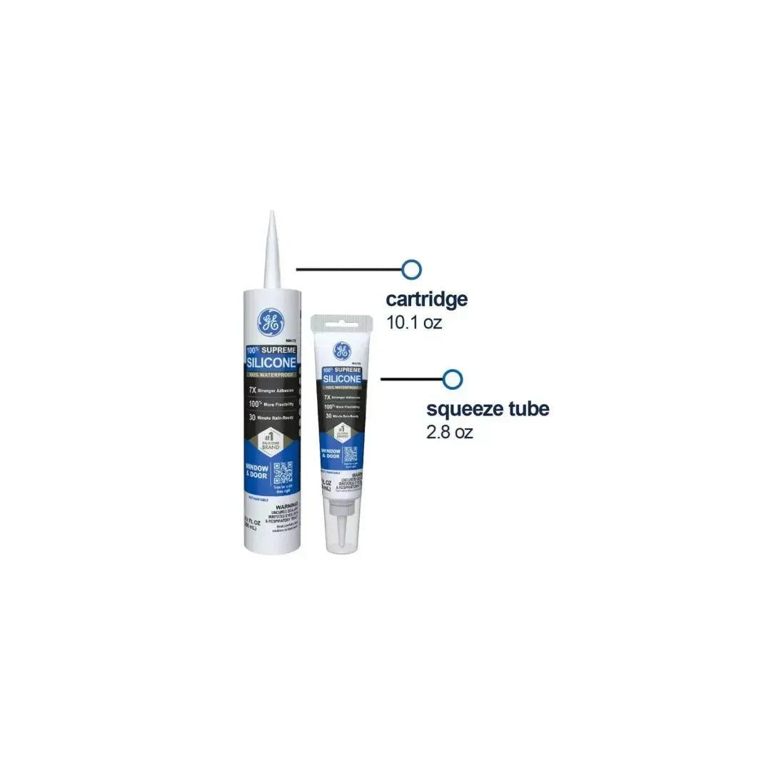 Supreme Silicone Window & Door Sealant - 10.1oz Cartridge
