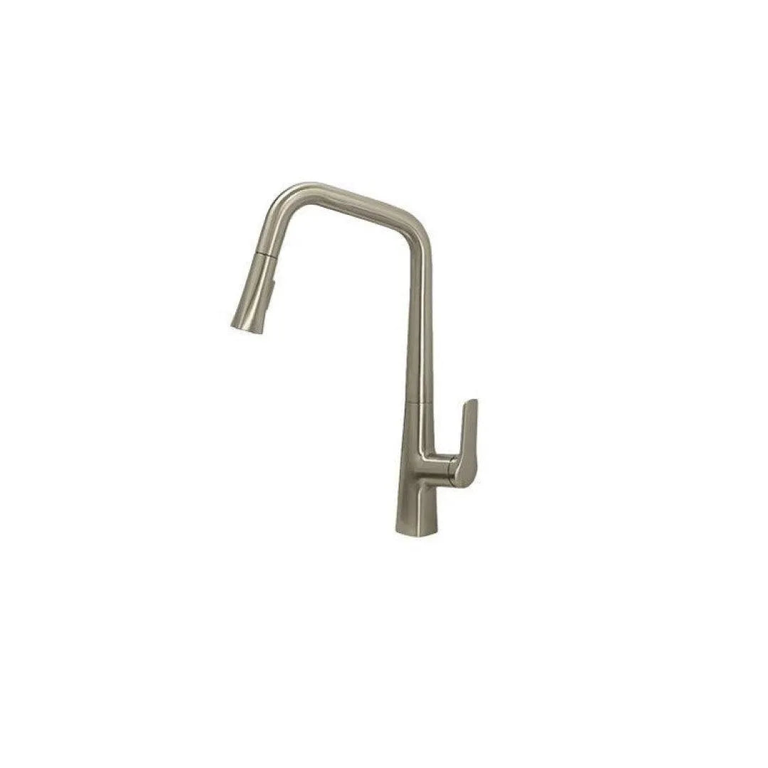 Kitchen Faucet - B23128 with modern brushed finish and single handle design by KDN Home Option Inc.