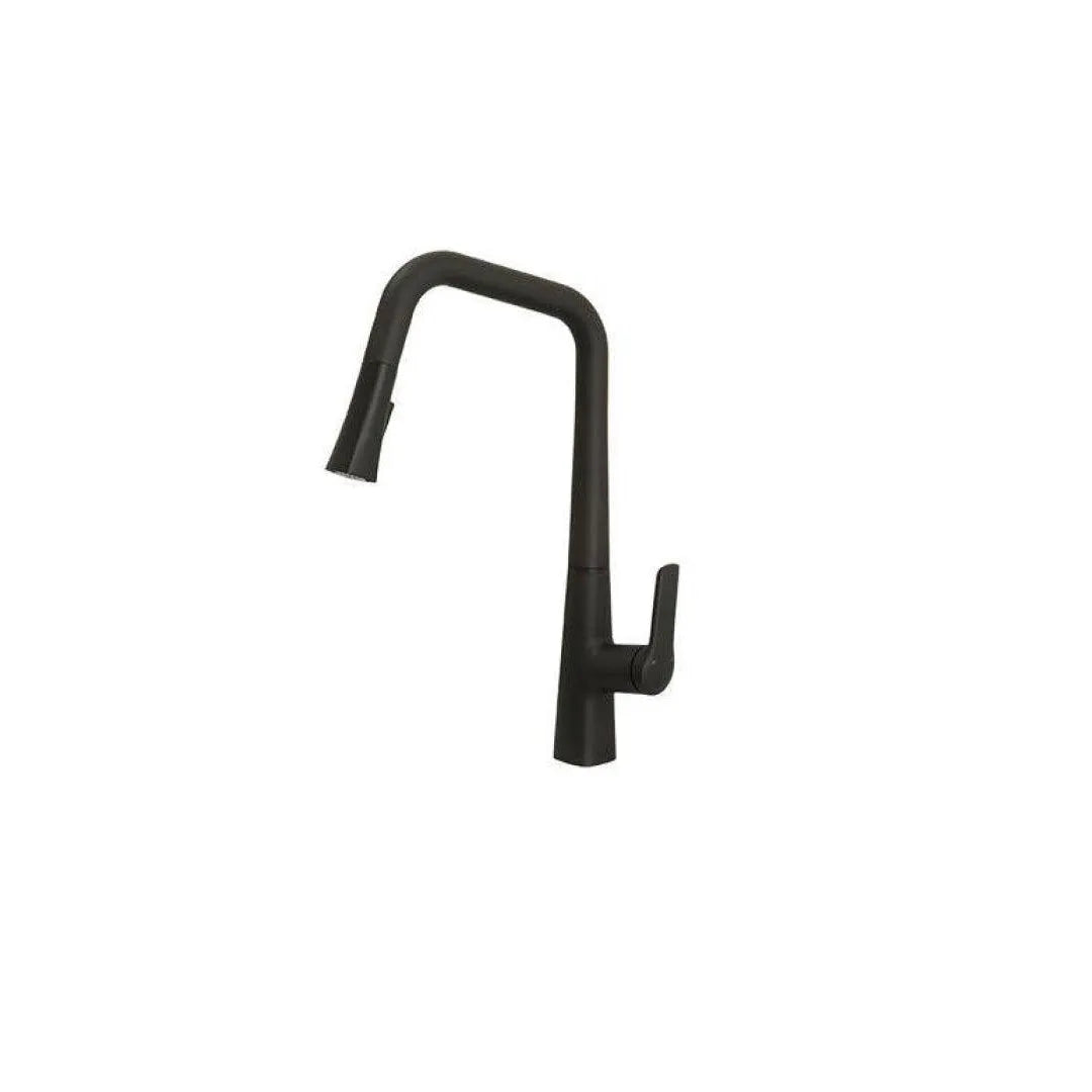 Modern black kitchen faucet B23128 with single handle design by KDN Home Option Inc.