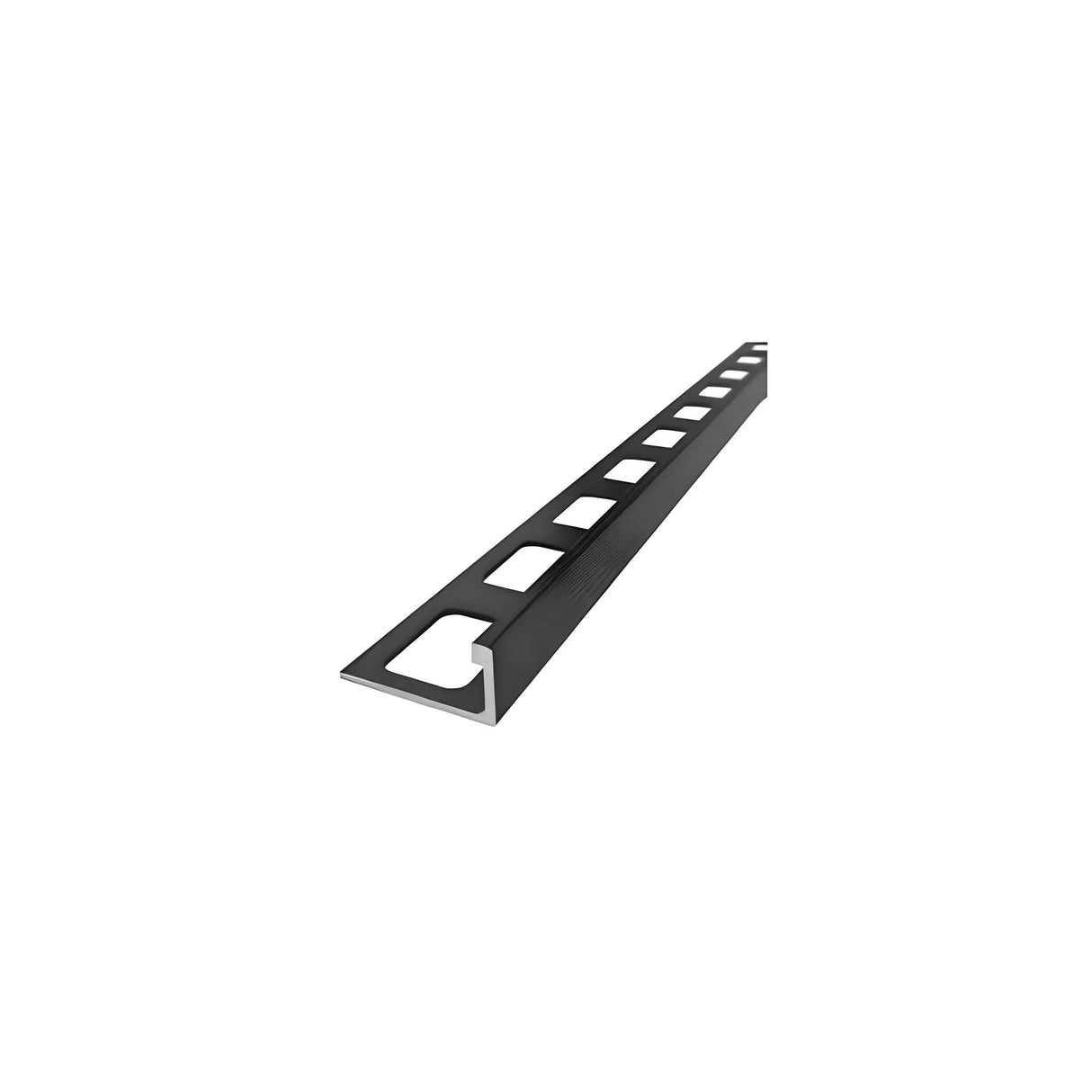 8" Aluminum L-Shaped Tile Trim - Black Anodized