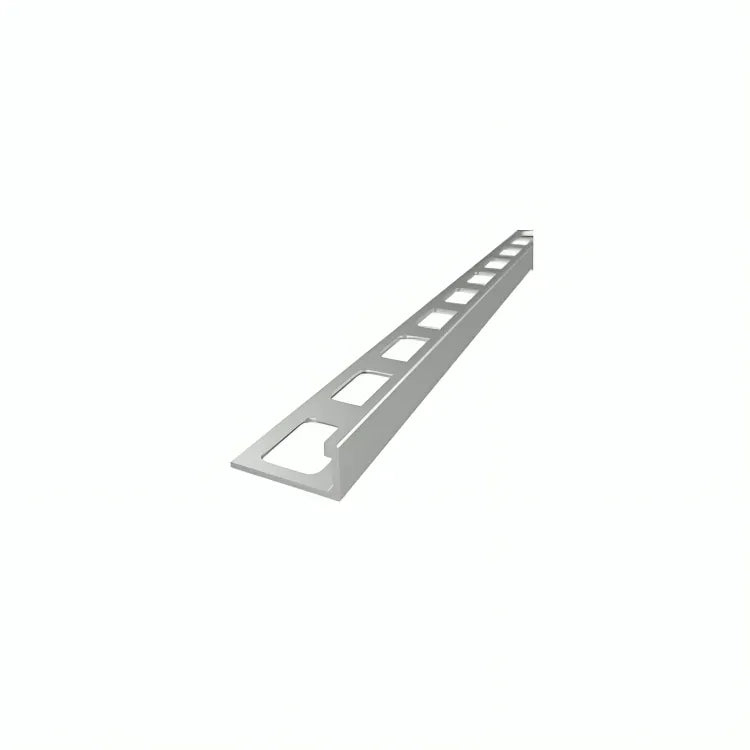 8" Aluminum L-Shaped Tile Trim - Satin Anodized