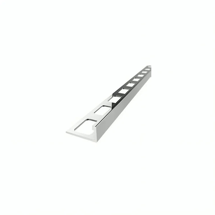8" Aluminum L-Shaped Tile Trim - Bright Anodized