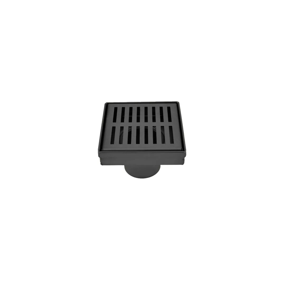 Square Shower Drain Slot Grid 4" x 4" x 2 3/4" Matte Black - 188092