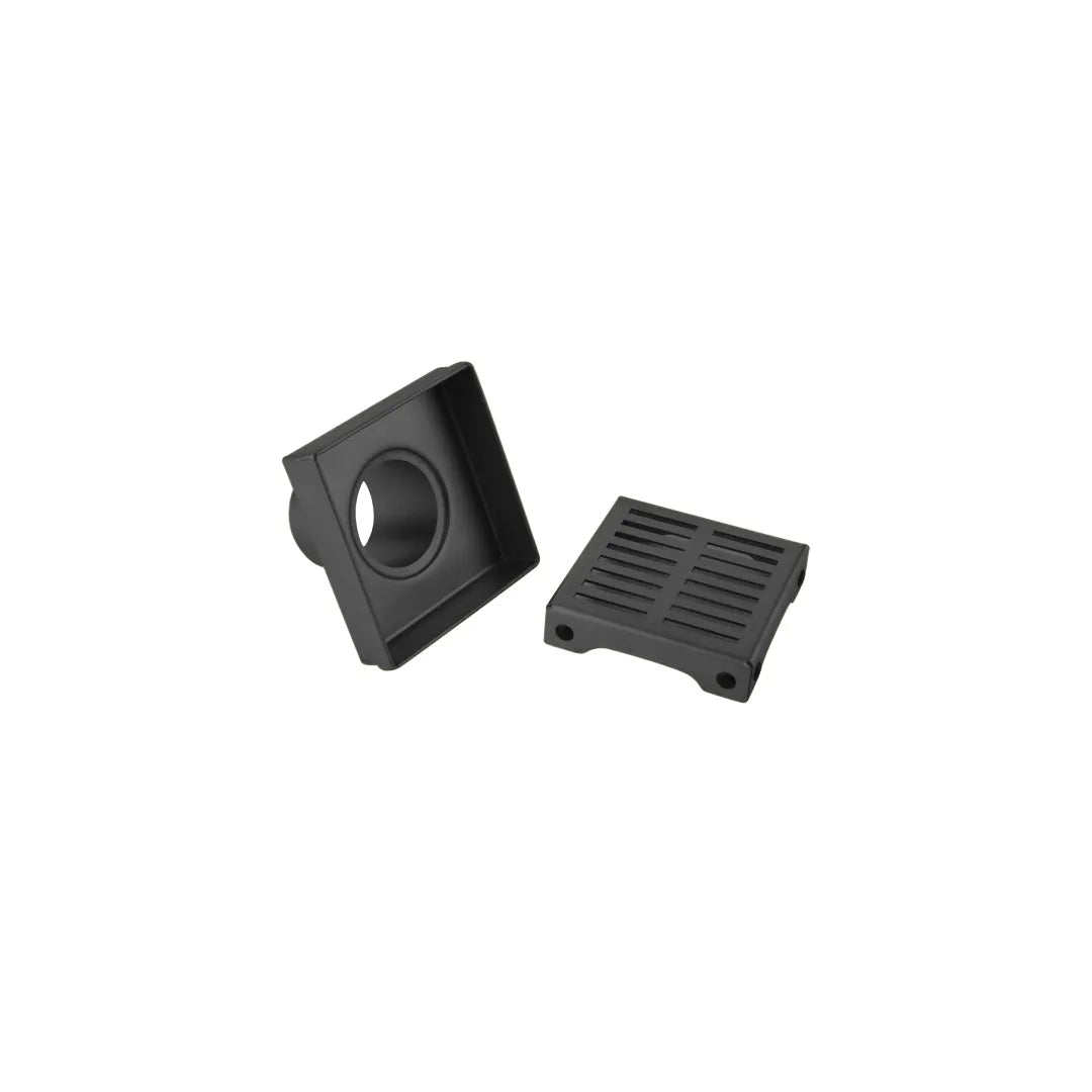 Square Shower Drain Slot Grid 4" x 4" x 2 3/4" Matte Black - 188092