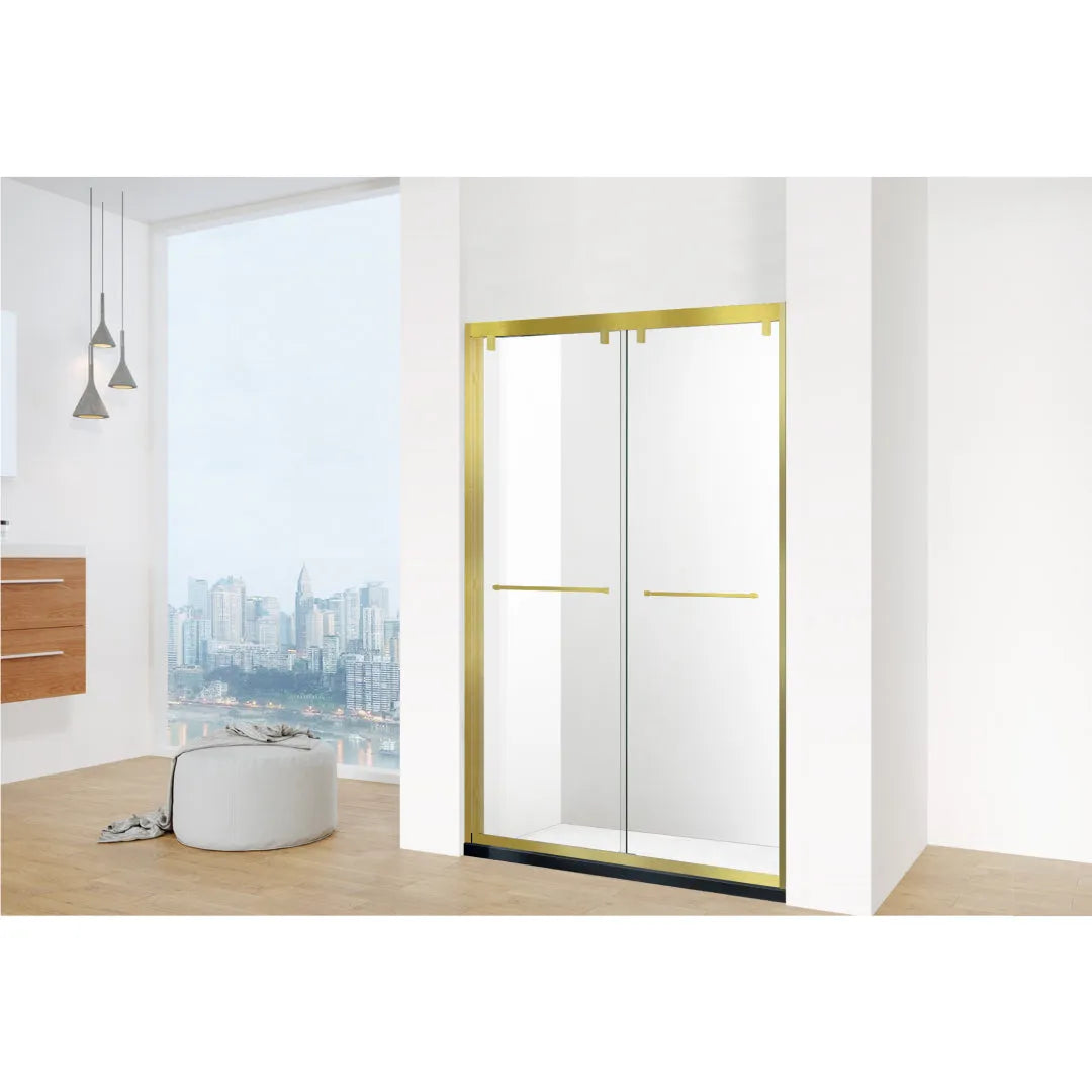 Stainless Steel Sliding Glass Shower Door - HMG