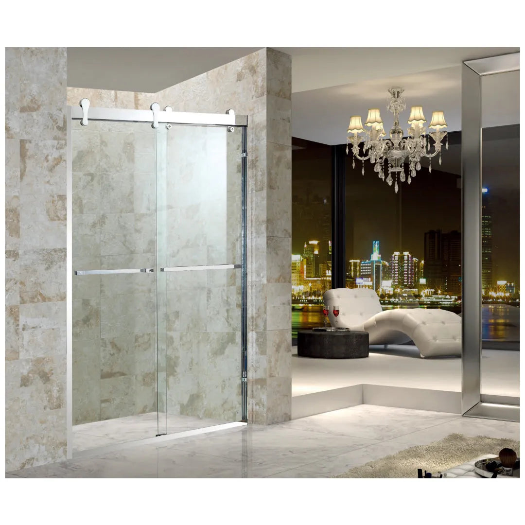 Stainless Steel Glass Sliding Shower Door - AC