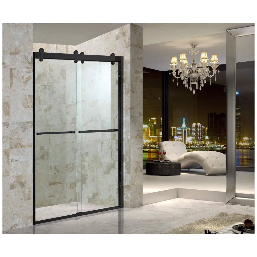Stainless Steel Sliding Glass Shower Door - AB