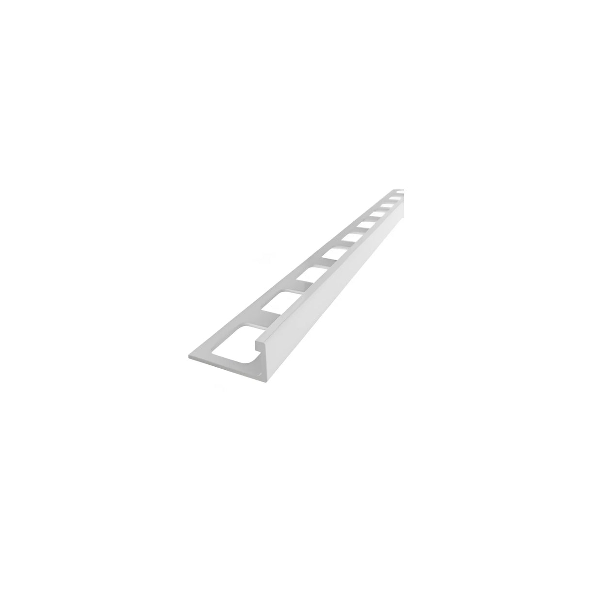 8" Aluminum L-Shaped Tile Trim - White Paint