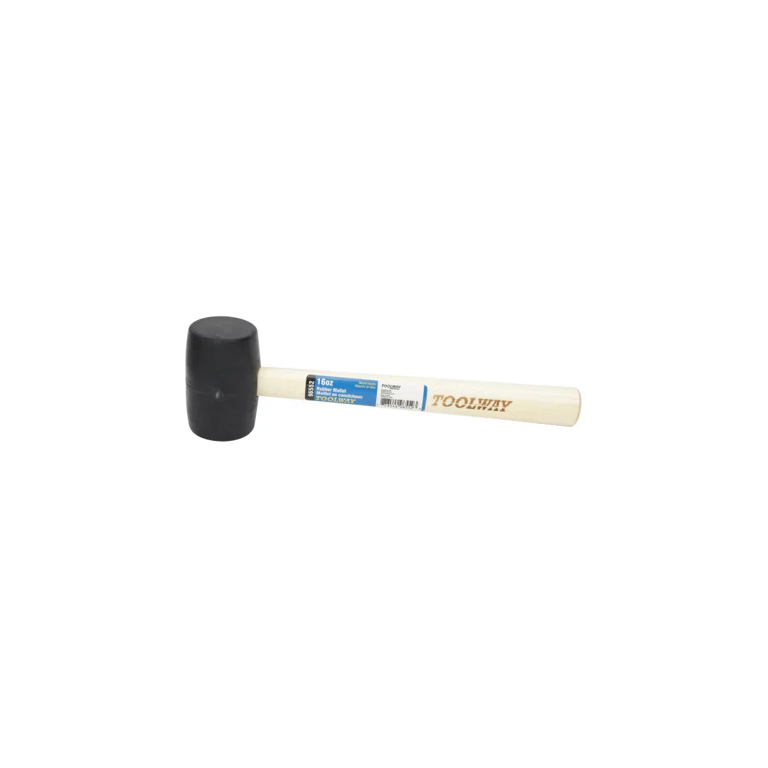 Rubber Mallet With Wooden Handle 16oz Black