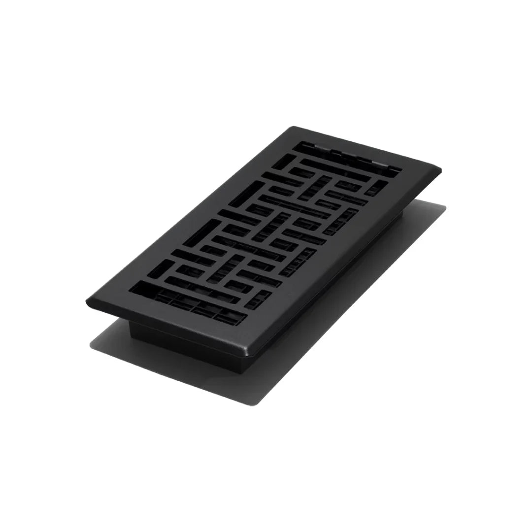 4″x10″ Oriental Steel Plated Floor Register – Painted Black