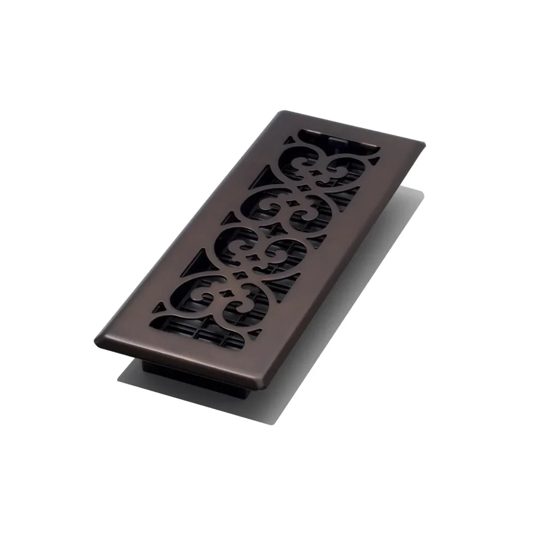3″x10″ Decor Plated Steel Floor Register – Rubbed Bronze