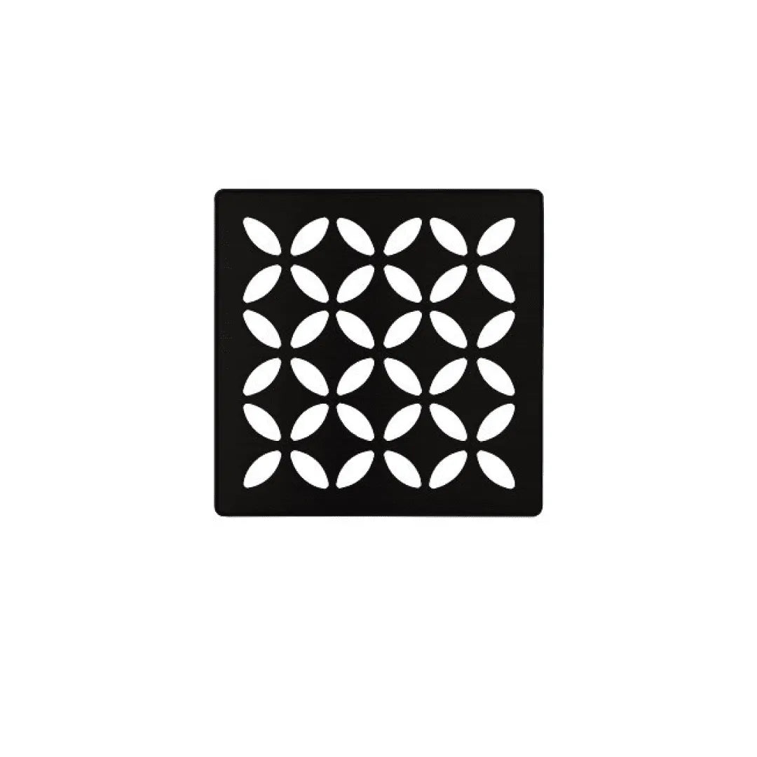 KERDI-DRAIN 4" Trendline Point Drain with Integrated Bonding Flange Floral