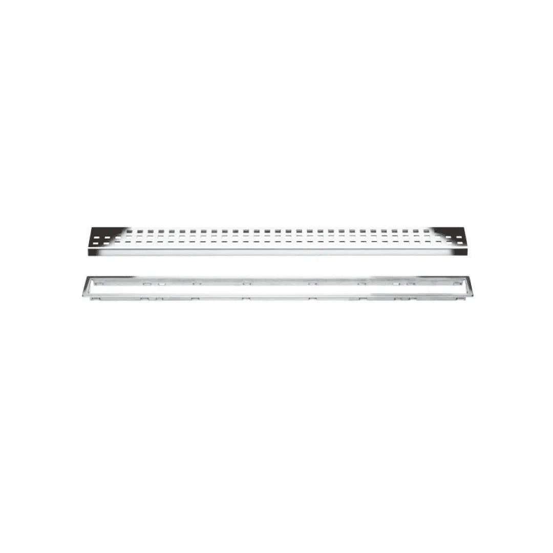 KERDI-LINE 3/4"Height x 1/8"to 9/16"Thick Linear Drain Gate Assembly Chrome Square