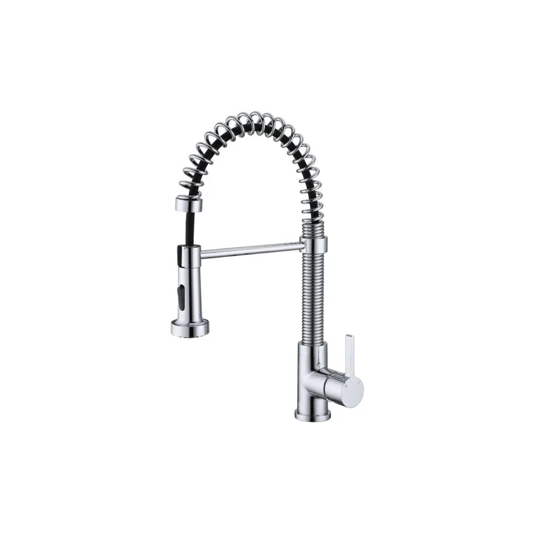 Kitchen Faucet - B25133 with pull-out sprayer and single handle mixer in solid brass by KDN Home Option Inc.