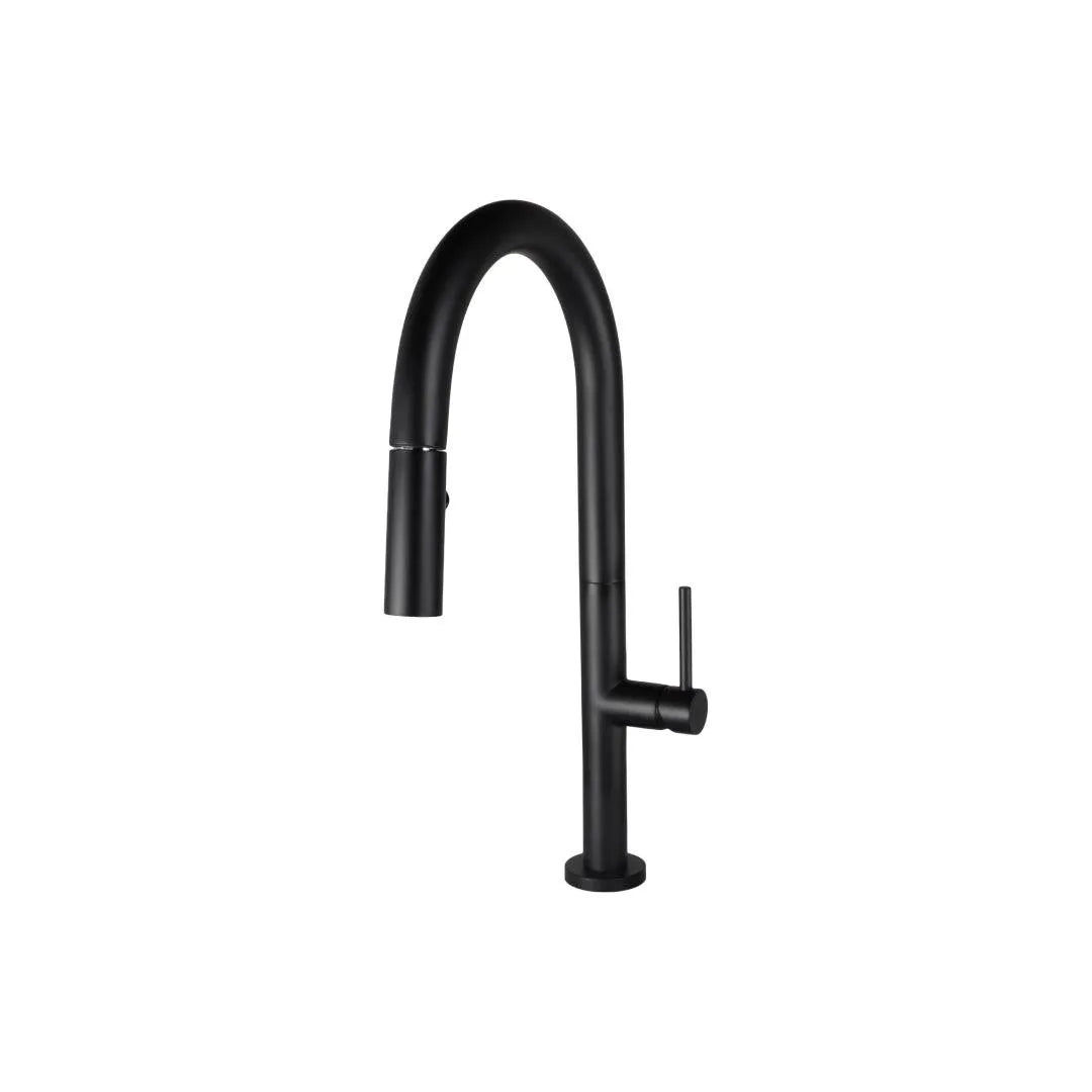 Kitchen Faucet - B23304 black single handle pull-out sprayer kitchen mixer by KDN Home Option Inc.