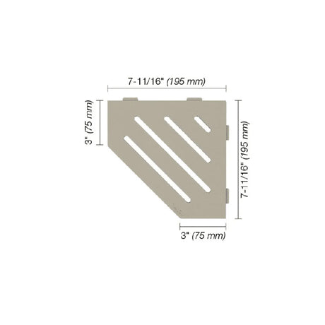 SHELF-E Pentagonal Corner Shelf Wave Design - Besso Floor & Decor