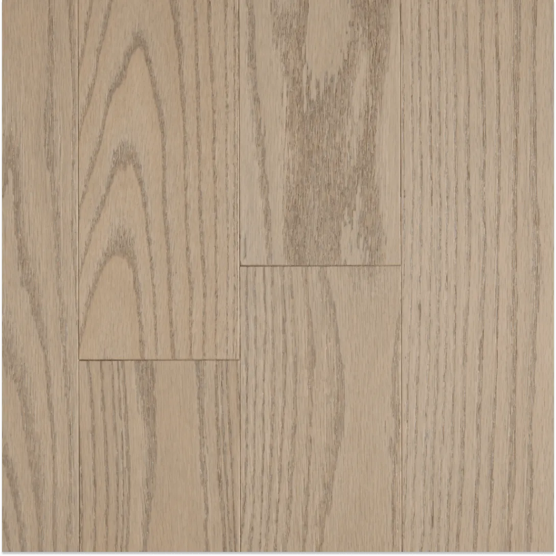 Solid Hardwood Flooring - 70496 Brushed Red Oak Taupe 4-1/4” X 3/4" 18sqft/box