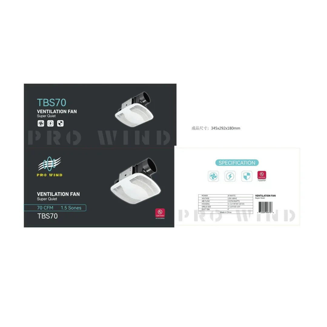 Bathroom Exhaust Fans Super Quite - TBS70