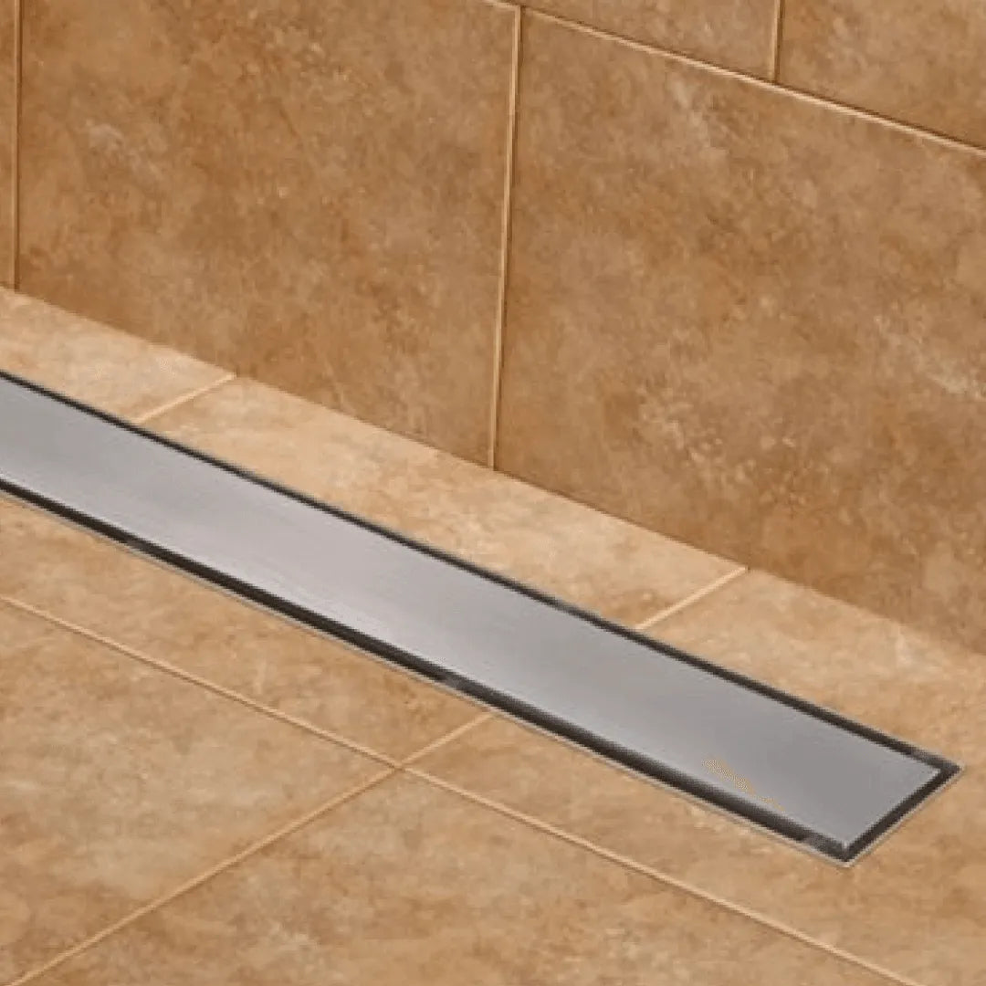 Linear Shower Drain Solid Grid 2in 24" x 3" X 3-1/8" - 188067 - TESCO Building Supplies
