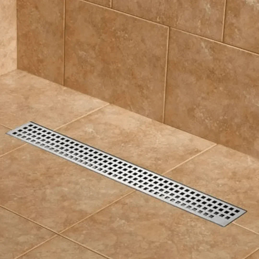 Linear Shower Drain Sq. Grid 2in 36" x 3" x 3-1/8" - 188064 - TESCO Building Supplies