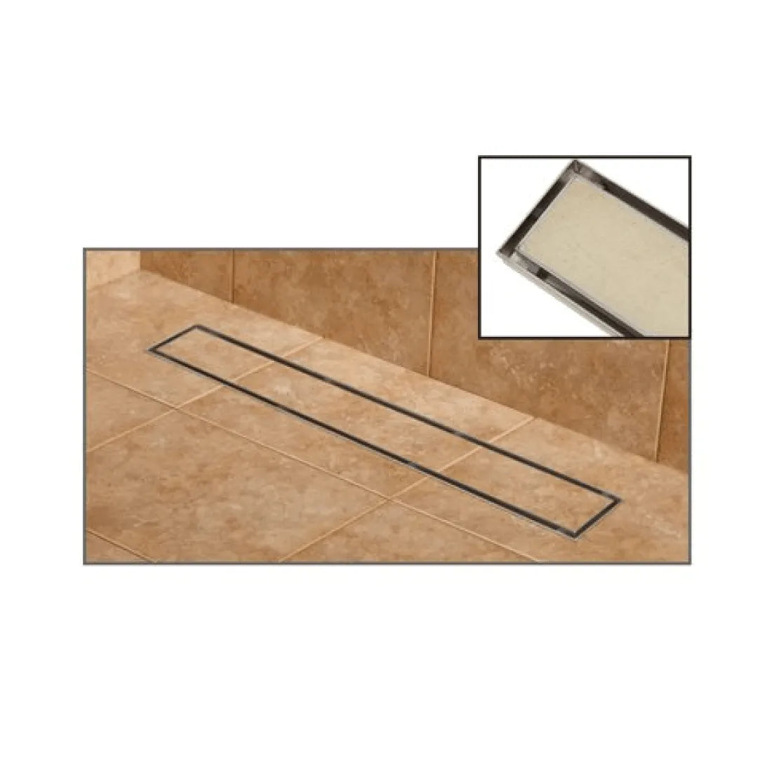 Linear Shower Drain Tile-in 2in 47" x 3" x 3-1/8" - 188070 - TESCO Building Supplies