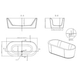 Free Standing Bathtub - PY170-36
