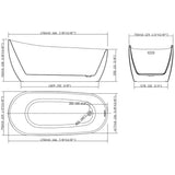 Free Standing Bathtub - PY170-75