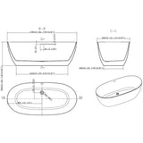 Free Standing Bathtub - PY170-81B