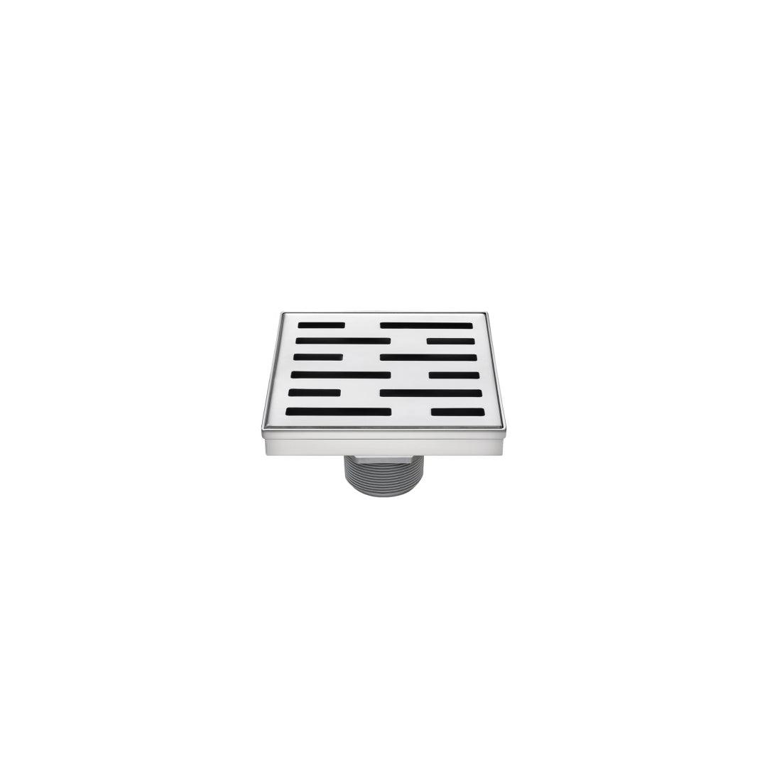 Eco Square Shower Drain Grill Grid 6" x 6" x 3-1/8" Brushed SS - 188117