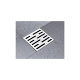 Eco Square Shower Drain Grill Grid 5" x 5" x 3-1/8" Brushed SS - 188114