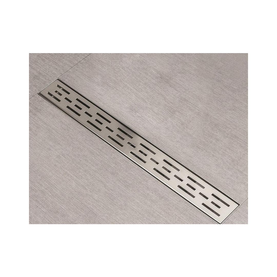 Eco Linear Shower Drain Grill Grid 24" x 3" x 3-1/8" Brushed SS - 188118