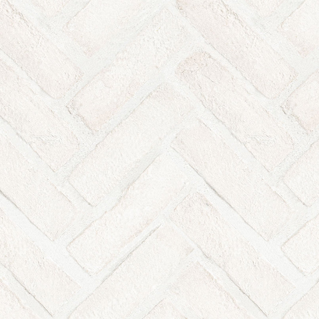 Alpine White Clay Brick Herringbone