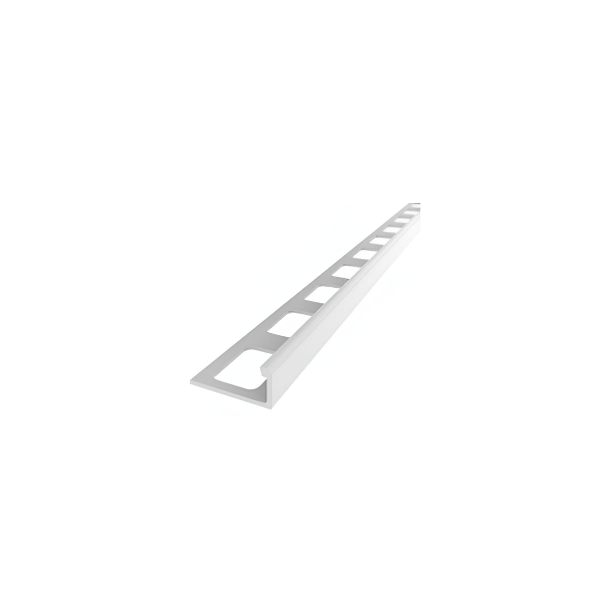 8" PVC L-Shaped Tile Trim - White