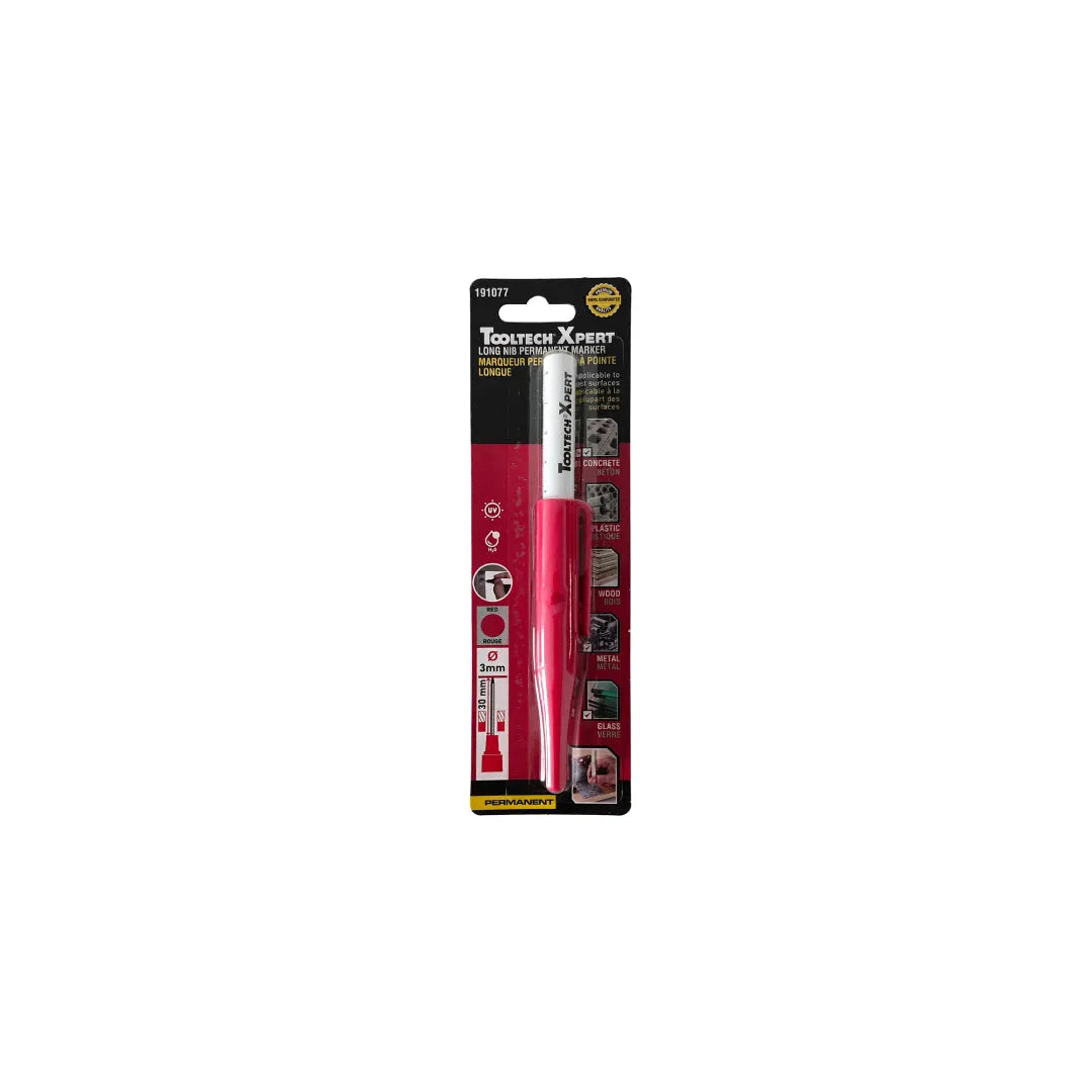 Long Nib Permanent Marker Red Alu Body