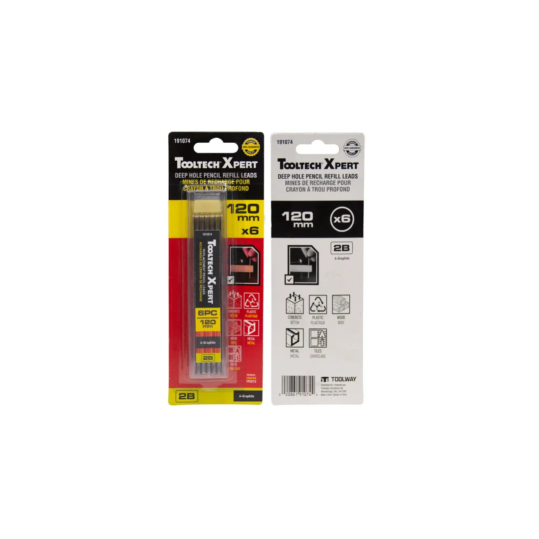 6PC Spare Graphite For Steel Pencil 4.5in (120mm) Black Color