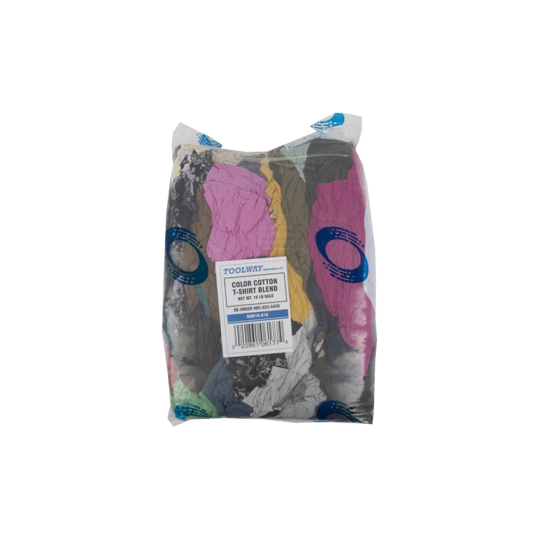 Recycled T-Shirt Cloth Rags 10lb Multicoloured