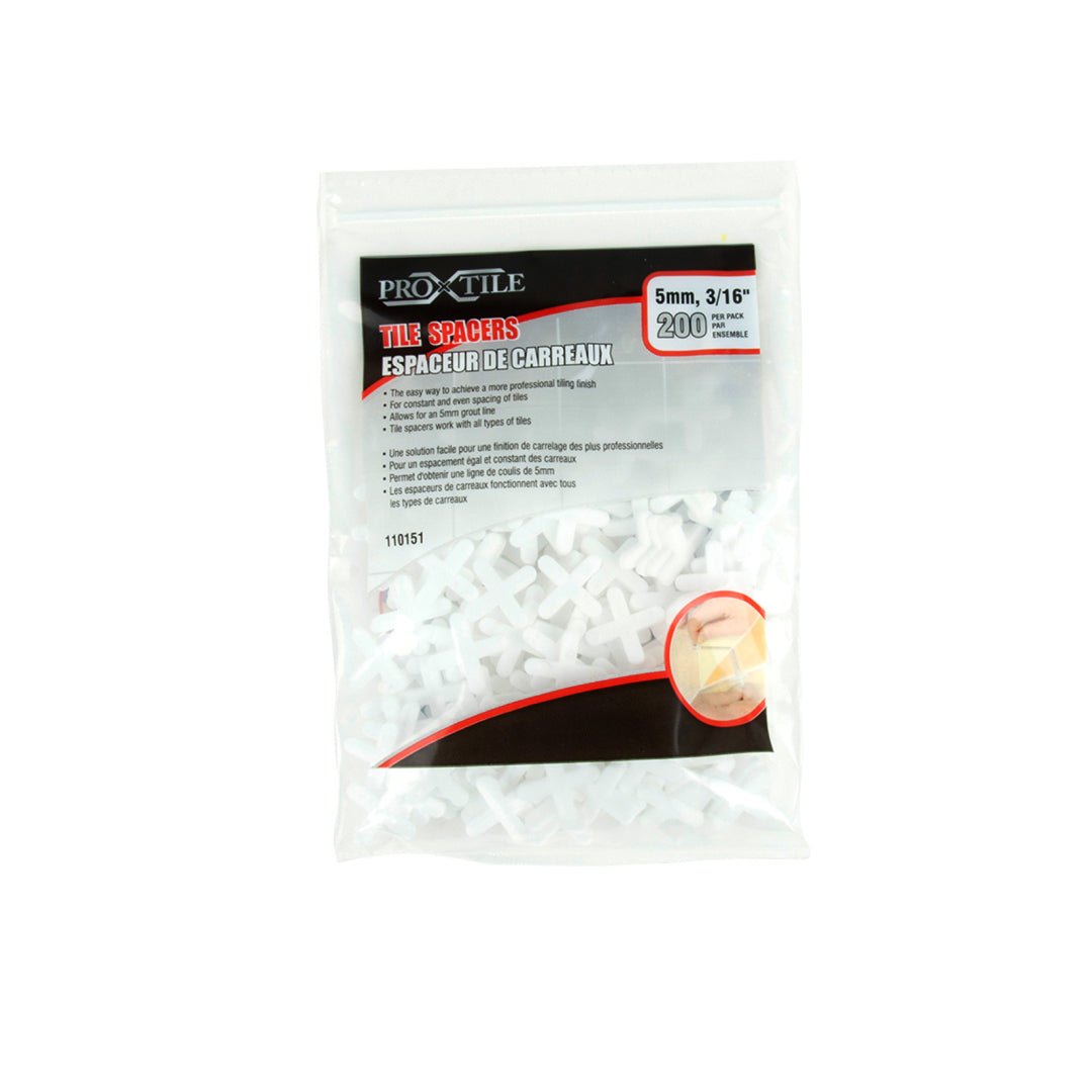 200PK Tile Spacers 5mm (3/16in)