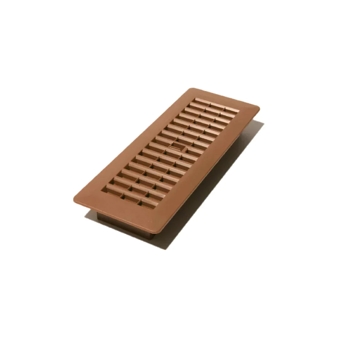3″x10″ Plastic Floor Register – Oak Brown Plastic