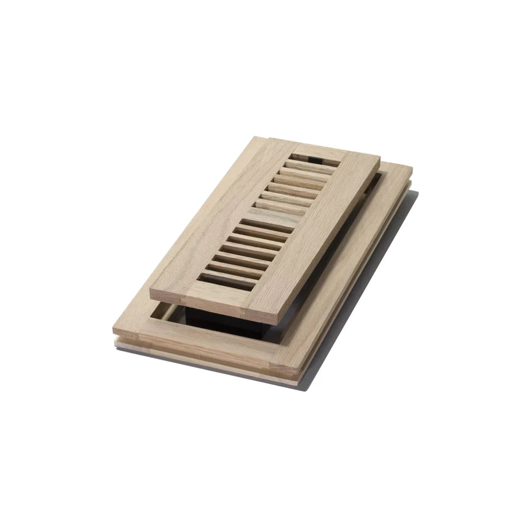 3″x10″ Flushmount Floor Register – Unfinished Oak
