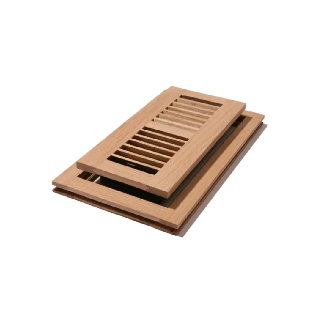 4″x10″ Flushmount Floor Register – Unfinished Oak