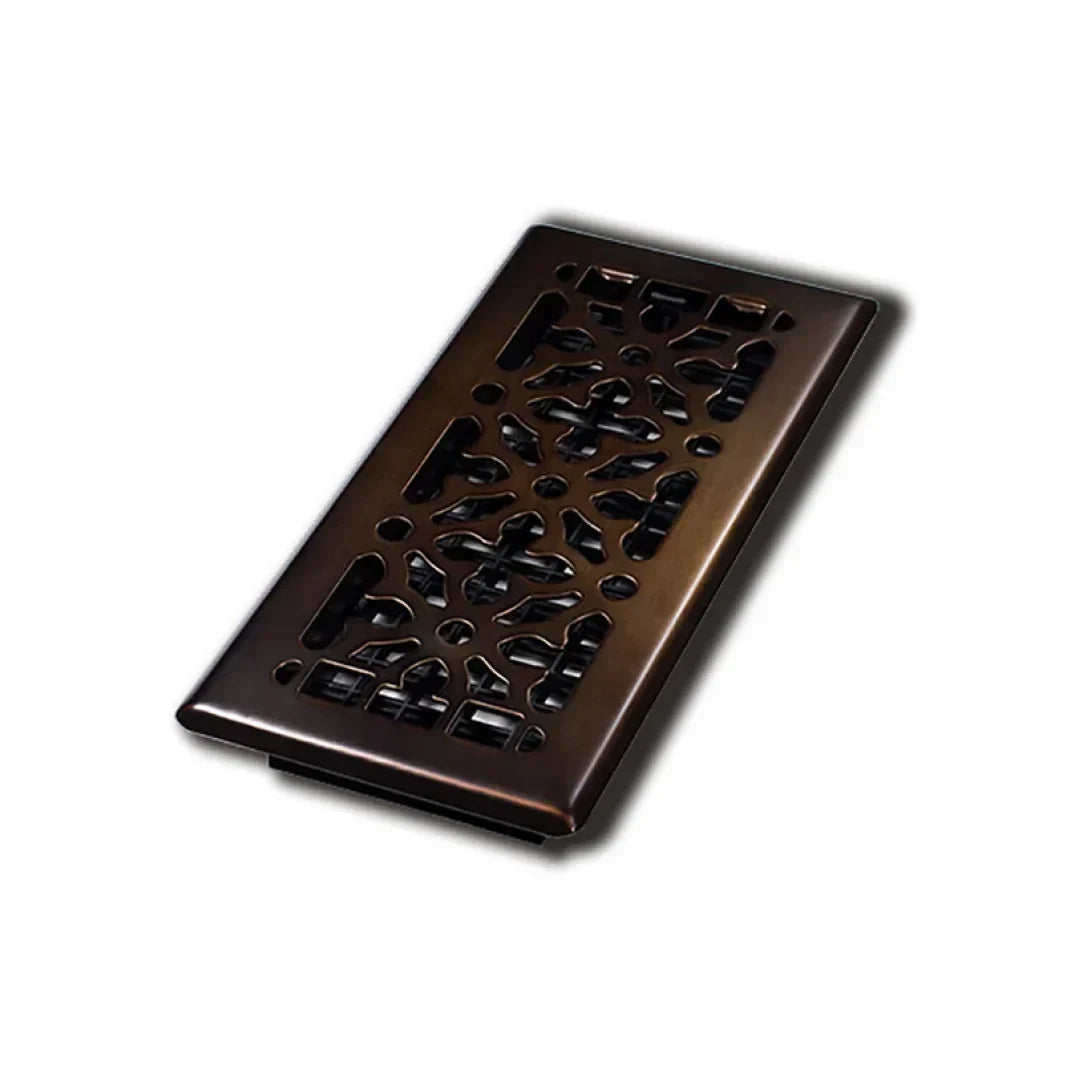 3″x10″ Gothic Steel Floor Register – Rubbed Bronze