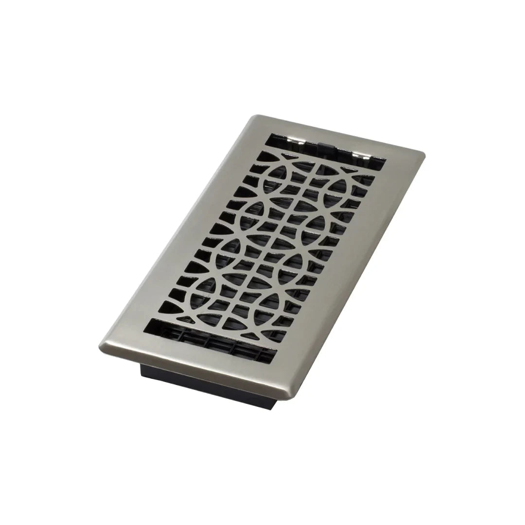 4″x10″ Eclipse Floor Register – Plated Nickel