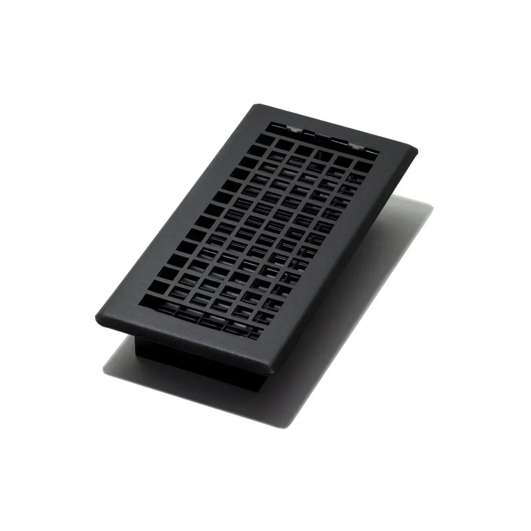 3″x10″ Lattice Floor Register – Textured Black