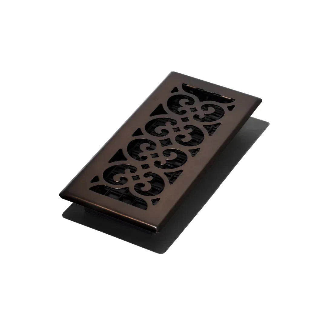 4″x10″ Decor Plated Steel Floor Register – Rubbed Bronze