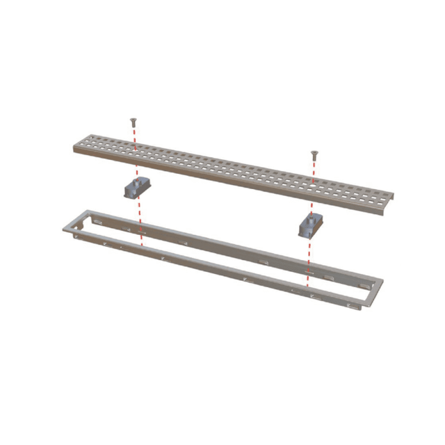 KERDI-LINE Linear Drain Square Grate With Locking Mechanism - Besso Floor & Decor