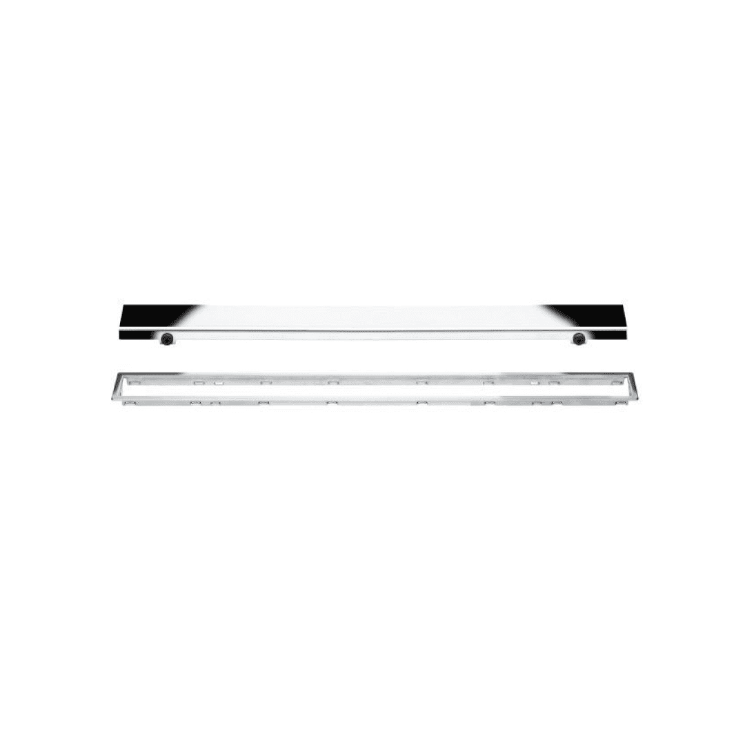 KERDI-LINE 3/4"Height x 1/8"to 9/16"Thick Linear Drain Gate Assembly Chrome Solid(A)